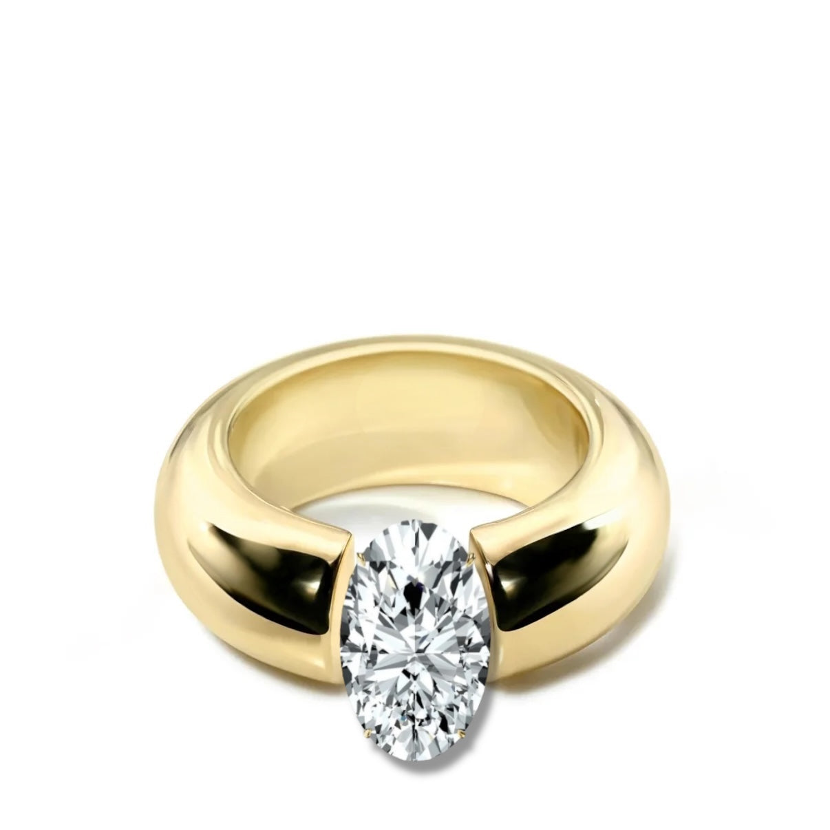 OPEN BOMBE OVAL DIAMOND BAND