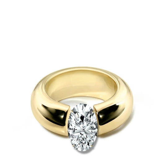 OPEN BOMBE OVAL DIAMOND BAND