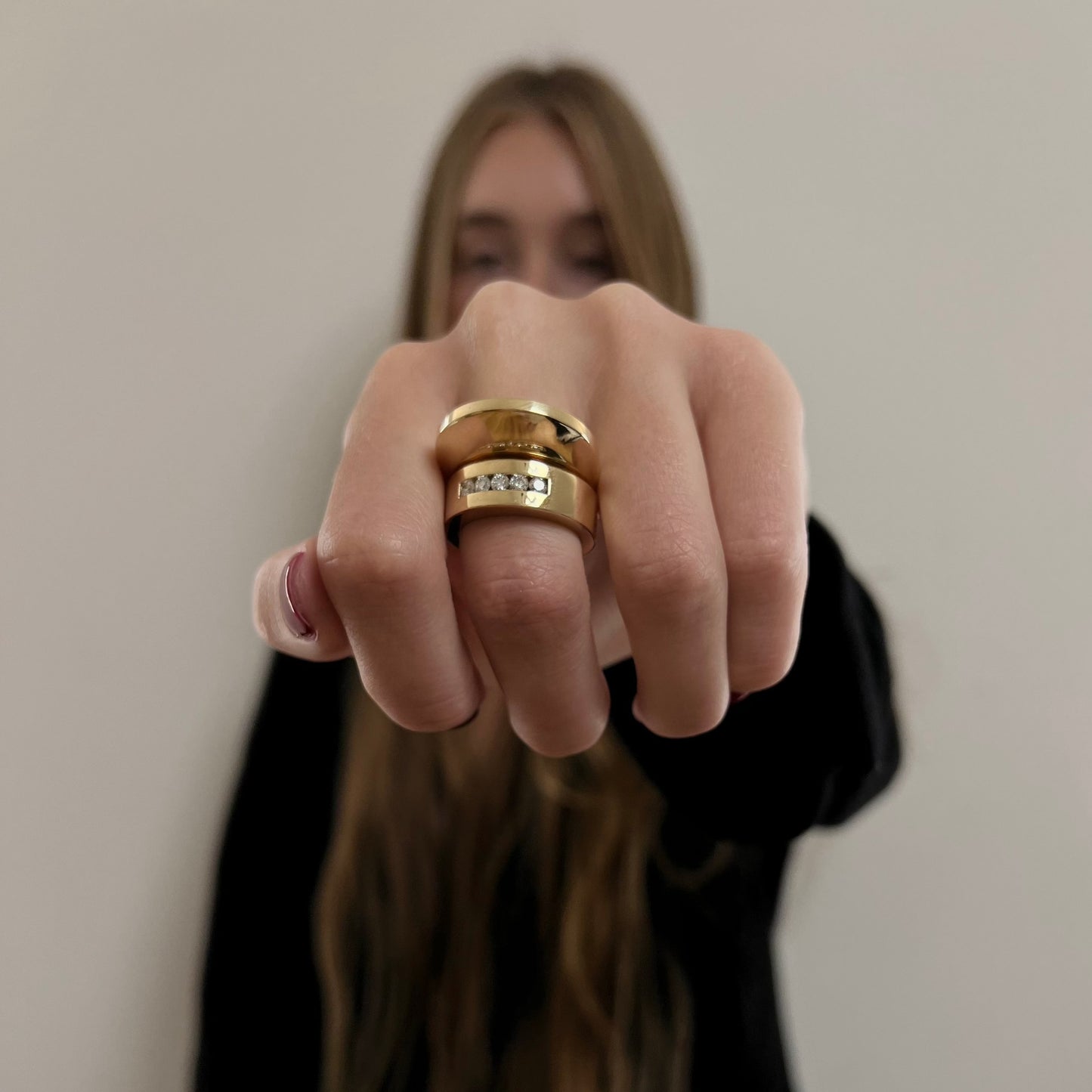 18k dome ring