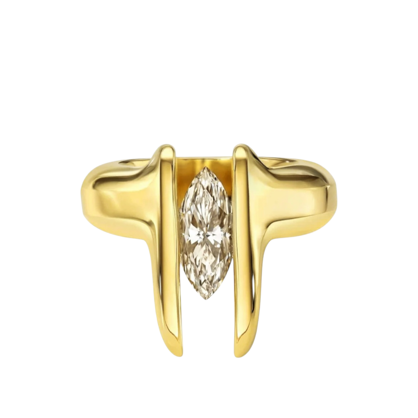 TUSKS MARQUISE CHAMPAGNE DIAMOND RING