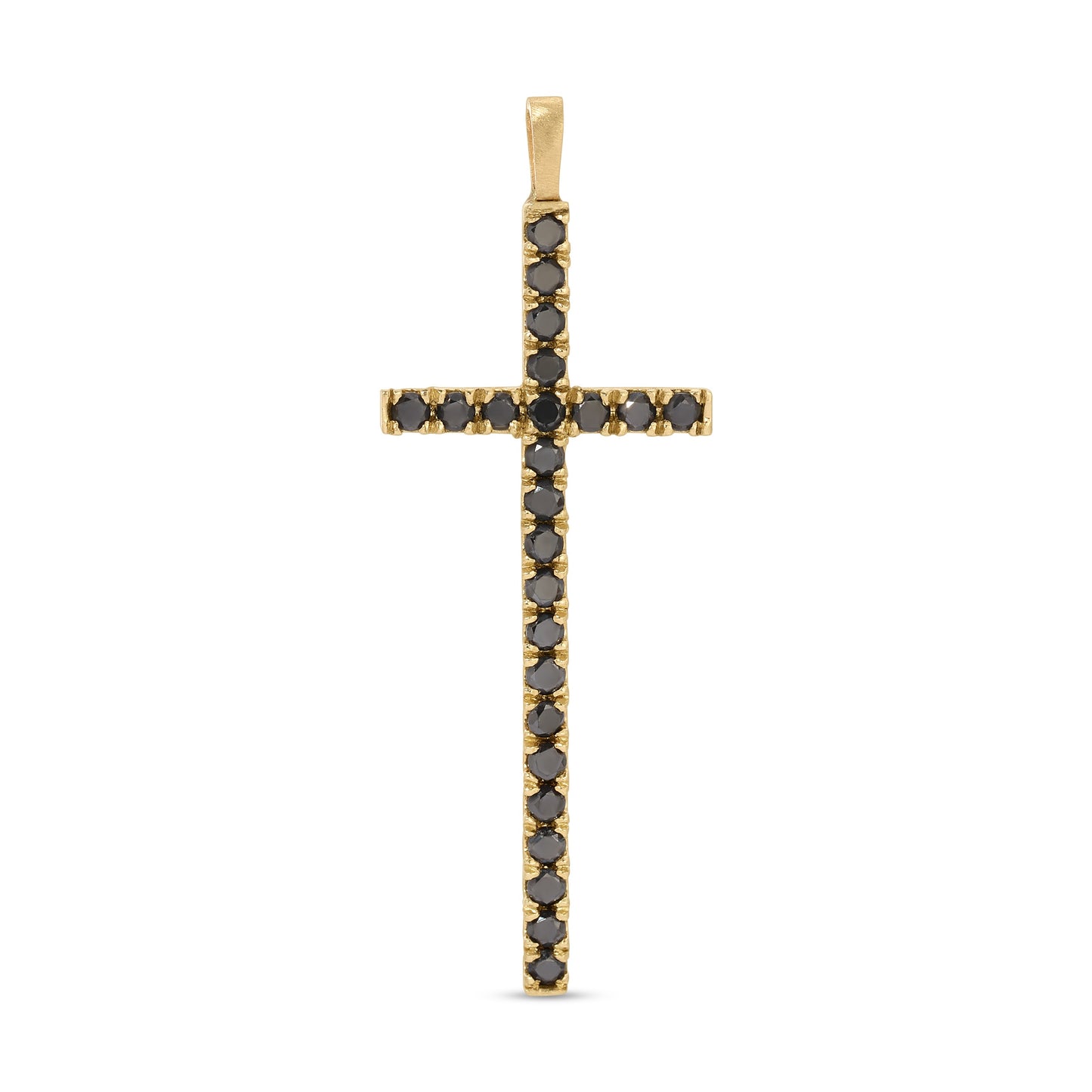 black diamond cross pendant