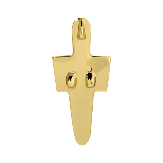 18k gold cross pendant