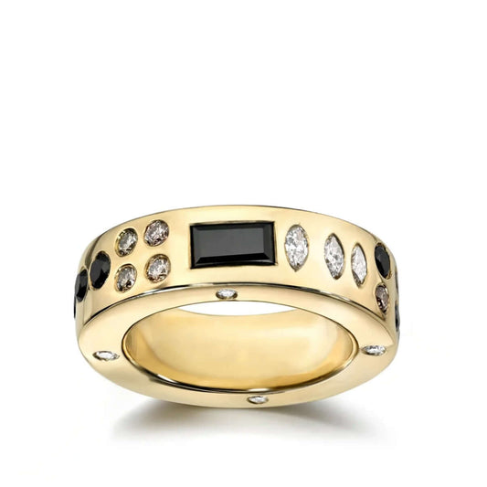 brown diamonds eternity gold band