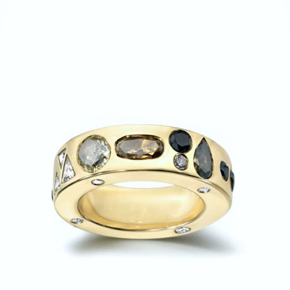 brown diamonds eternity gold band